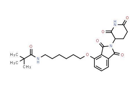 2716459-74-2 | N-[6-[2-(2,6-dioxo-3-piperidyl)-1,3-dioxo-isoindolin-4-yl]oxyhexyl]-2,2-dimethyl-propanamide