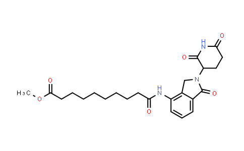 MC854136 | 2319447-30-6 | methyl 10-[[2-(2,6-dioxo-3-piperidyl)-1-oxo-isoindolin-4-yl]amino]-10-oxo-decanoate