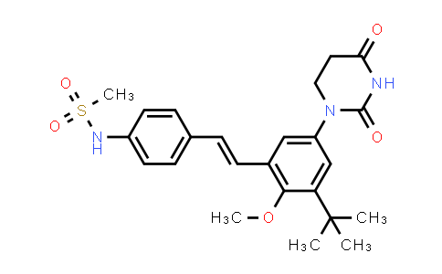 1132935-88-6 | N-[4-[(E)-2-[3-tert-butyl-5-(2,4-dioxohexahydropyrimidin-1-yl)-2-methoxy-phenyl]vinyl]phenyl]methanesulfonamide
