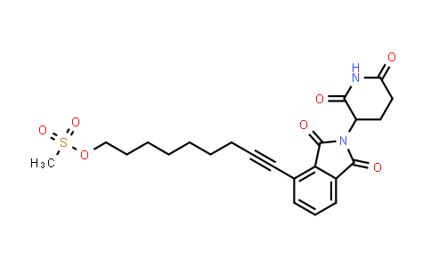 MC854264 | 2641288-64-2 | 9-[2-(2,6-dioxo-3-piperidyl)-1,3-dioxo-isoindolin-4-yl]non-8-ynyl methanesulfonate