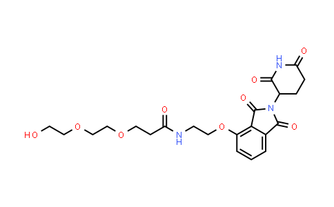 MC854285 | 2743432-00-8 | N-[2-[2-(2,6-dioxo-3-piperidyl)-1,3-dioxo-isoindolin-4-yl]oxyethyl]-3-[2-(2-hydroxyethoxy)ethoxy]propanamide