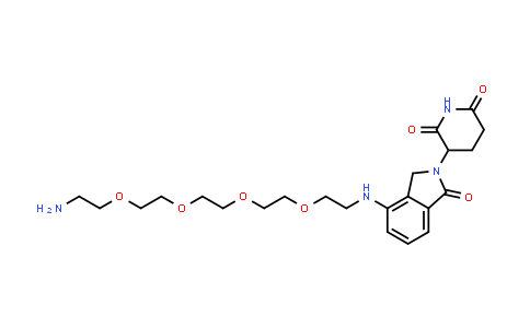 MC854301 | 2243089-93-0 | 3-[4-[2-[2-[2-[2-(2-aminoethoxy)ethoxy]ethoxy]ethoxy]ethylamino]-1-oxo-isoindolin-2-yl]piperidine-2,6-dione