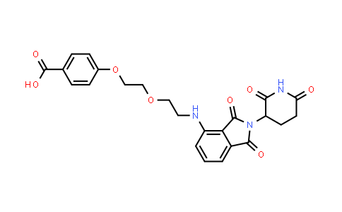 MC854315 | 2688099-57-0 | 4-[2-[2-[[2-(2,6-dioxo-3-piperidyl)-1,3-dioxo-isoindolin-4-yl]amino]ethoxy]ethoxy]benzoic acid