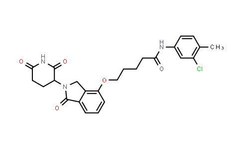 MC854331 | 2413733-74-9 | N-(3-chloro-4-methyl-phenyl)-5-[2-(2,6-dioxo-3-piperidyl)-1-oxo-isoindolin-4-yl]oxy-pentanamide