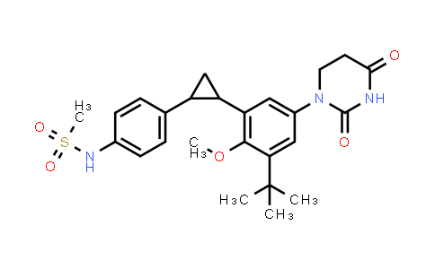 MC854344 | 1132935-94-4 | N-[4-[2-[3-tert-butyl-5-(2,4-dioxohexahydropyrimidin-1-yl)-2-methoxy-phenyl]cyclopropyl]phenyl]methanesulfonamide
