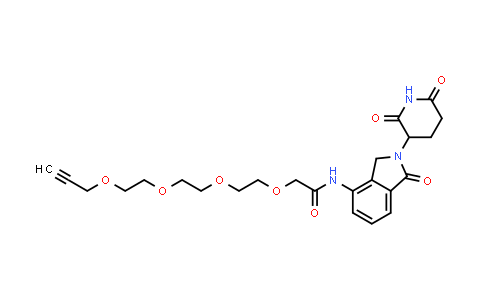 MC854360 | 2940935-28-2 | N-[2-(2,6-dioxo-3-piperidyl)-1-oxo-isoindolin-4-yl]-2-[2-[2-(2-prop-2-ynoxyethoxy)ethoxy]ethoxy]acetamide