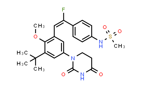 MC854388 | 1132935-92-2 | N-[4-[(E)-2-[3-tert-butyl-5-(2,4-dioxohexahydropyrimidin-1-yl)-2-methoxy-phenyl]-1-fluoro-vinyl]phenyl]methanesulfonamide