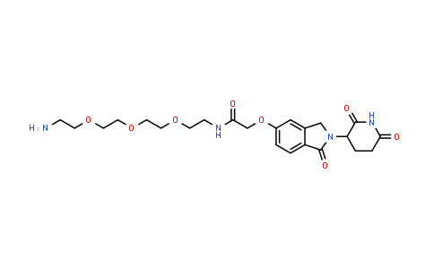 MC854420 | 2743432-15-5 | N-[2-[2-[2-(2-aminoethoxy)ethoxy]ethoxy]ethyl]-2-[2-(2,6-dioxo-3-piperidyl)-1-oxo-isoindolin-5-yl]oxy-acetamide