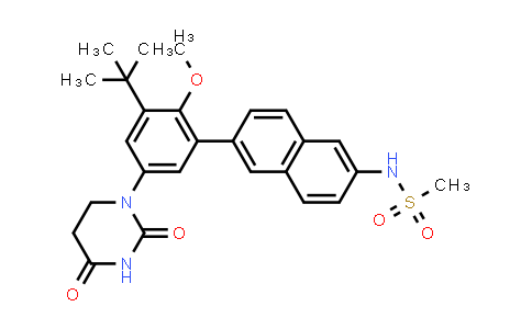 1132935-62-6 | N-[6-[3-tert-butyl-5-(2,4-dioxohexahydropyrimidin-1-yl)-2-methoxy-phenyl]-2-naphthyl]methanesulfonamide
