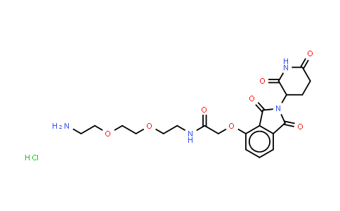 MC854462 | 2376990-30-4 | N-[2-[2-(2-aminoethoxy)ethoxy]ethyl]-2-[2-(2,6-dioxo-3-piperidyl)-1,3-dioxo-isoindolin-4-yl]oxy-acetamide;hydrochloride