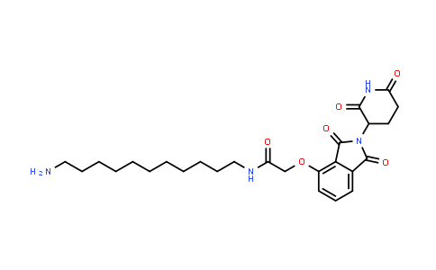 DY854475 | 2757045-27-3 | N-(11-aminoundecyl)-2-[2-(2,6-dioxo-3-piperidyl)-1,3-dioxo-isoindolin-4-yl]oxy-acetamide