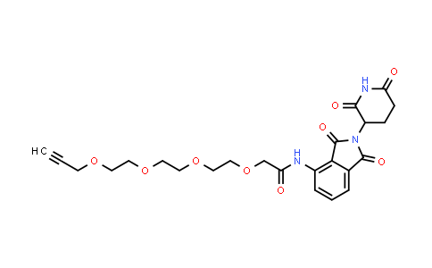 MC854480 | 2940935-20-4 | N-[2-(2,6-dioxo-3-piperidyl)-1,3-dioxo-isoindolin-4-yl]-2-[2-[2-(2-prop-2-ynoxyethoxy)ethoxy]ethoxy]acetamide