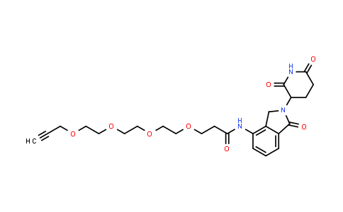 MC854482 | 2940934-72-3 | N-[2-(2,6-dioxo-3-piperidyl)-1-oxo-isoindolin-4-yl]-3-[2-[2-(2-prop-2-ynoxyethoxy)ethoxy]ethoxy]propanamide