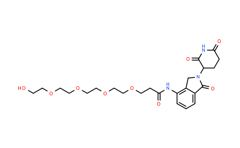 MC854540 | 2940939-41-1 | N-[2-(2,6-dioxo-3-piperidyl)-1-oxo-isoindolin-4-yl]-3-[2-[2-[2-(2-hydroxyethoxy)ethoxy]ethoxy]ethoxy]propanamide