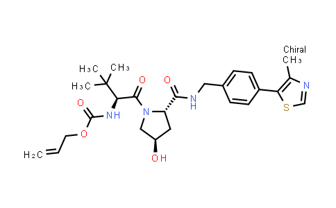 2417370-12-6 | allyl N-[(1S)-1-[(2S,4R)-4-hydroxy-2-[[4-(4-methylthiazol-5-yl)phenyl]methylcarbamoyl]pyrrolidine-1-carbonyl]-2,2-dimethyl-propyl]carbamate