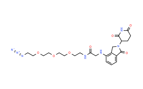 2721999-08-0 | N-[2-[2-[2-(2-azidoethoxy)ethoxy]ethoxy]ethyl]-2-[[2-(2,6-dioxo-3-piperidyl)-1-oxo-isoindolin-4-yl]amino]acetamide