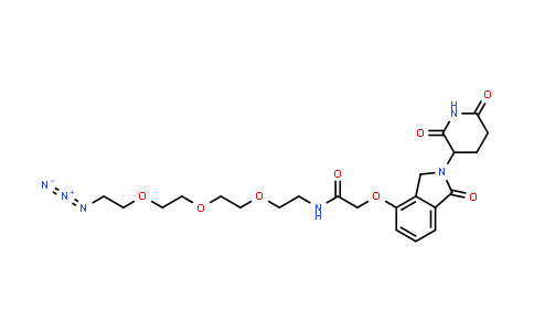 2651997-01-0 | N-[2-[2-[2-(2-azidoethoxy)ethoxy]ethoxy]ethyl]-2-[2-(2,6-dioxo-3-piperidyl)-1-oxo-isoindolin-4-yl]oxy-acetamide