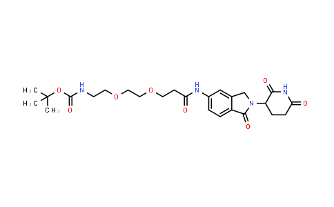 2727154-08-5 | tert-butyl N-[2-[2-[3-[[2-(2,6-dioxo-3-piperidyl)-1-oxo-isoindolin-5-yl]amino]-3-oxo-propoxy]ethoxy]ethyl]carbamate