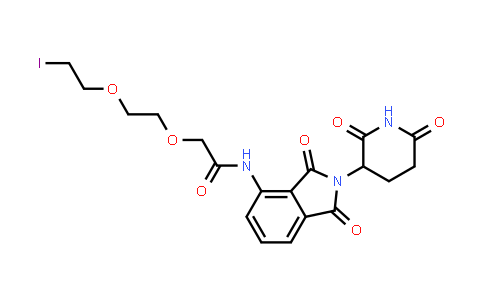 DY854670 | 2162120-93-4 | N-[2-(2,6-dioxo-3-piperidyl)-1,3-dioxo-isoindolin-4-yl]-2-[2-(2-iodoethoxy)ethoxy]acetamide