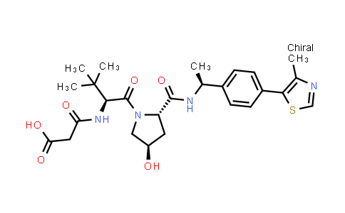 DY854684 | 2365173-00-6 | 3-[[(1S)-1-[(2S,4R)-4-hydroxy-2-[[(1S)-1-[4-(4-methylthiazol-5-yl)phenyl]ethyl]carbamoyl]pyrrolidine-1-carbonyl]-2,2-dimethyl-propyl]amino]-3-oxo-propanoic acid