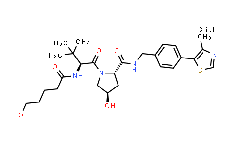DY854687 | 2940862-04-2 | (2S,4R)-4-hydroxy-1-[(2S)-2-(5-hydroxypentanoylamino)-3,3-dimethyl-butanoyl]-N-[[4-(4-methylthiazol-5-yl)phenyl]methyl]pyrrolidine-2-carboxamide