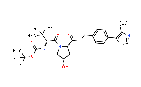 DY854692 | 2362575-58-2 | tert-butyl N-[(1R)-1-[(2S,4S)-4-hydroxy-2-[[4-(4-methylthiazol-5-yl)phenyl]methylcarbamoyl]pyrrolidine-1-carbonyl]-2,2-dimethyl-propyl]carbamate