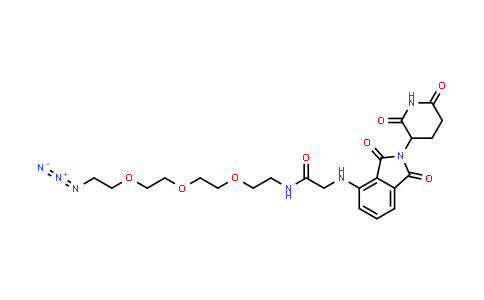2721999-07-9 | N-[2-[2-[2-(2-azidoethoxy)ethoxy]ethoxy]ethyl]-2-[[2-(2,6-dioxo-3-piperidyl)-1,3-dioxo-isoindolin-4-yl]amino]acetamide