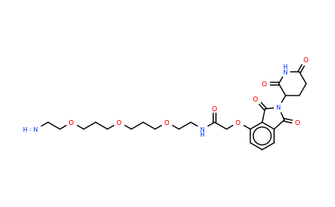 MC854716 | 2435572-48-6 | N-[2-[3-[3-(2-aminoethoxy)propoxy]propoxy]ethyl]-2-[2-(2,6-dioxo-3-piperidyl)-1,3-dioxo-isoindolin-4-yl]oxy-acetamide