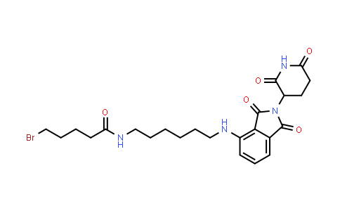 DY854721 | 2757594-78-6 | 5-bromo-N-[6-[[2-(2,6-dioxo-3-piperidyl)-1,3-dioxo-isoindolin-4-yl]amino]hexyl]pentanamide