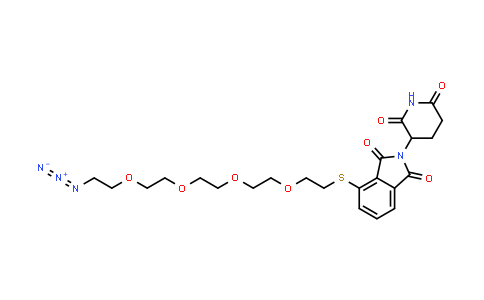 DY854727 | 2378585-81-8 | 4-[2-[2-[2-[2-(2-azidoethoxy)ethoxy]ethoxy]ethoxy]ethylsulfanyl]-2-(2,6-dioxo-3-piperidyl)isoindoline-1,3-dione