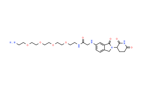 2653336-38-8 | N-[2-[2-[2-[2-(2-aminoethoxy)ethoxy]ethoxy]ethoxy]ethyl]-2-[[2-(2,6-dioxo-3-piperidyl)-3-oxo-isoindolin-5-yl]amino]acetamide