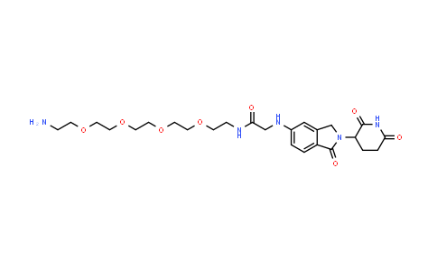MC854730 | 2653336-39-9 | N-[2-[2-[2-[2-(2-aminoethoxy)ethoxy]ethoxy]ethoxy]ethyl]-2-[[2-(2,6-dioxo-3-piperidyl)-1-oxo-isoindolin-5-yl]amino]acetamide