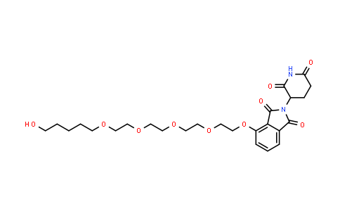 DY854736 | 2725737-58-4 | 2-(2,6-dioxo-3-piperidyl)-4-[2-[2-[2-[2-(5-hydroxypentoxy)ethoxy]ethoxy]ethoxy]ethoxy]isoindoline-1,3-dione