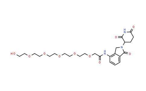 MC854745 | 2940936-61-6 | N-[2-(2,6-dioxo-3-piperidyl)-1-oxo-isoindolin-4-yl]-2-[2-[2-[2-[2-(2-hydroxyethoxy)ethoxy]ethoxy]ethoxy]ethoxy]acetamide
