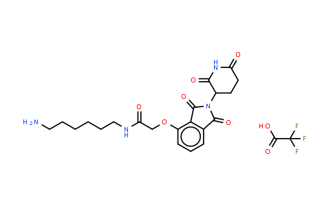 1950635-14-9 | N-(6-aminohexyl)-2-[2-(2,6-dioxo-3-piperidyl)-1,3-dioxo-isoindolin-4-yl]oxy-acetamide;2,2,2-trifluoroacetic acid