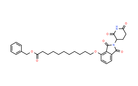 MC854806 | 2711006-64-1 | benzyl 11-[2-(2,6-dioxo-3-piperidyl)-1,3-dioxo-isoindolin-4-yl]oxyundecanoate