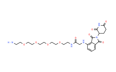 DY854809 | 2653336-34-4 | N-[2-[2-[2-[2-(2-aminoethoxy)ethoxy]ethoxy]ethoxy]ethyl]-2-[[2-(2,6-dioxo-3-piperidyl)-1,3-dioxo-isoindolin-4-yl]amino]acetamide