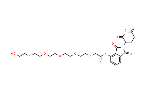 MC854817 | 2561411-45-6 | N-[2-(2,6-dioxo-3-piperidyl)-1,3-dioxo-isoindolin-4-yl]-2-[2-[2-[2-[2-(2-hydroxyethoxy)ethoxy]ethoxy]ethoxy]ethoxy]acetamide