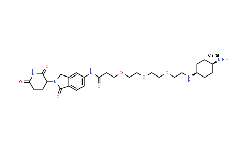 MC854857 | 2727152-45-4 | cis-3-[2-[2-[2-[(4-aminocyclohexyl)amino]ethoxy]ethoxy]ethoxy]-N-[2-(2,6-dioxo-3-piperidyl)-1-oxo-isoindolin-5-yl]propanamide
