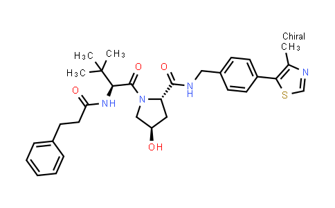 MC854872 | 2010985-42-7 | (2S,4R)-1-[(2S)-3,3-dimethyl-2-(3-phenylpropanoylamino)butanoyl]-4-hydroxy-N-[[4-(4-methylthiazol-5-yl)phenyl]methyl]pyrrolidine-2-carboxamide
