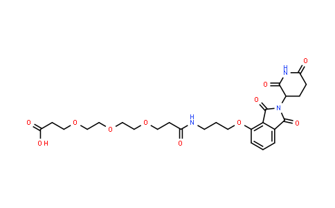 2509360-26-1 | 3-[2-[2-[3-[3-[2-(2,6-dioxo-3-piperidyl)-1,3-dioxo-isoindolin-4-yl]oxypropylamino]-3-oxo-propoxy]ethoxy]ethoxy]propanoic acid