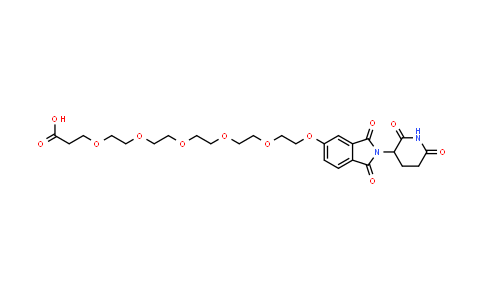 2688100-55-0 | 3-[2-[2-[2-[2-[2-[2-(2,6-dioxo-3-piperidyl)-1,3-dioxo-isoindolin-5-yl]oxyethoxy]ethoxy]ethoxy]ethoxy]ethoxy]propanoic acid