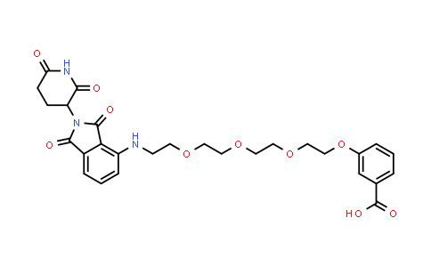 MC854898 | 2688100-33-4 | 3-[2-[2-[2-[2-[[2-(2,6-dioxo-3-piperidyl)-1,3-dioxo-isoindolin-4-yl]amino]ethoxy]ethoxy]ethoxy]ethoxy]benzoic acid