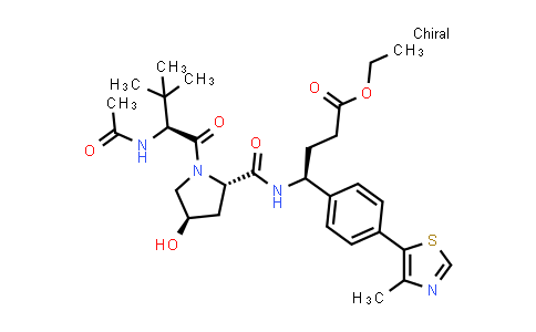 2763034-21-3 | ethyl (4S)-4-[[(2S,4R)-1-[(2S)-2-acetamido-3,3-dimethyl-butanoyl]-4-hydroxy-pyrrolidine-2-carbonyl]amino]-4-[4-(4-methylthiazol-5-yl)phenyl]butanoate