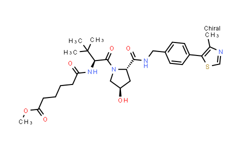 2773537-02-1 | methyl 6-[[(1S)-1-[(2S,4R)-4-hydroxy-2-[[4-(4-methylthiazol-5-yl)phenyl]methylcarbamoyl]pyrrolidine-1-carbonyl]-2,2-dimethyl-propyl]amino]-6-oxo-hexanoate