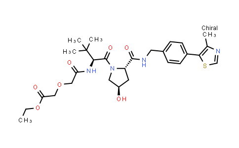 2380273-61-8 | ethyl 2-[2-[[(1S)-1-[(2S,4R)-4-hydroxy-2-[[4-(4-methylthiazol-5-yl)phenyl]methylcarbamoyl]pyrrolidine-1-carbonyl]-2,2-dimethyl-propyl]amino]-2-oxo-ethoxy]acetate