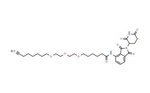 MC854957 | 2421217-01-6 | N-[2-(2,6-dioxo-3-piperidyl)-1,3-dioxo-isoindolin-4-yl]-6-[2-(2-oct-7-ynoxyethoxy)ethoxy]hexanamide
