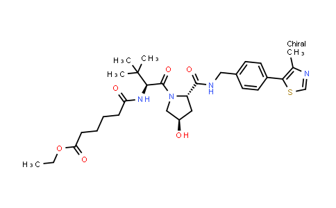 2412055-49-1 | ethyl 6-[[(1S)-1-[(2S,4R)-4-hydroxy-2-[[4-(4-methylthiazol-5-yl)phenyl]methylcarbamoyl]pyrrolidine-1-carbonyl]-2,2-dimethyl-propyl]amino]-6-oxo-hexanoate