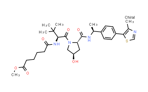2380273-38-9 | methyl 6-[[(1S)-1-[(2S,4R)-4-hydroxy-2-[[(1S)-1-[4-(4-methylthiazol-5-yl)phenyl]ethyl]carbamoyl]pyrrolidine-1-carbonyl]-2,2-dimethyl-propyl]amino]-6-oxo-hexanoate