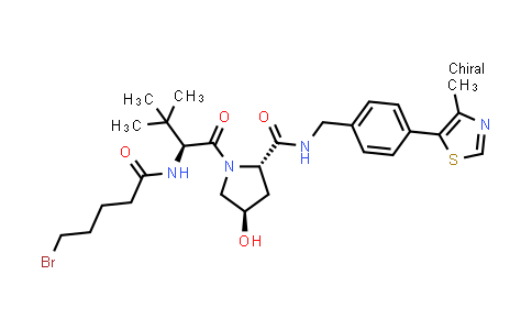 DY855024 | 2162120-79-6 | (2S,4R)-1-[(2S)-2-(5-bromopentanoylamino)-3,3-dimethyl-butanoyl]-4-hydroxy-N-[[4-(4-methylthiazol-5-yl)phenyl]methyl]pyrrolidine-2-carboxamide